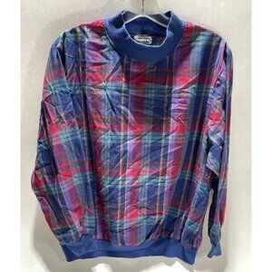 Vintage 90’s Plaid Multicolored Bon Worth All Over Print Shirt Size 24" Bust